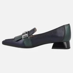 Mocasines de piel Dali con flecos y adorno metálico