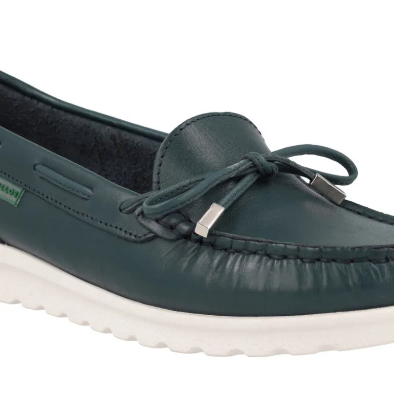 Mocasines de piel estilo náuticos con adorno de lazo