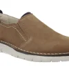 Mocasines de piel nobuck cuero con elásticos laterales