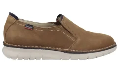 Mocasines de piel nobuck cuero con elásticos laterales