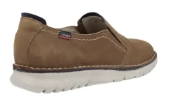 Mocasines de piel nobuck cuero con elásticos laterales