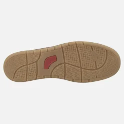 Mocasines de piel para hombre con picados y elásticos laterales