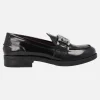 Mocasines de piel para mujer en florentik con adorno metálico