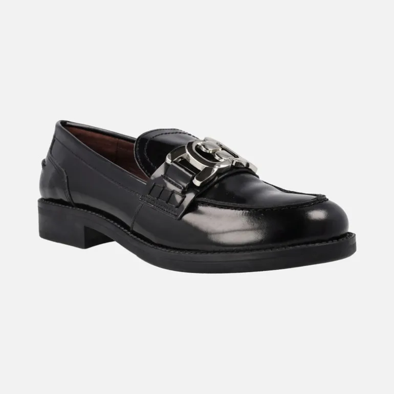 Mocasines de piel para mujer en florentik con adorno metálico