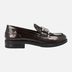 Mocasines de piel para mujer en florentik con adorno metálico