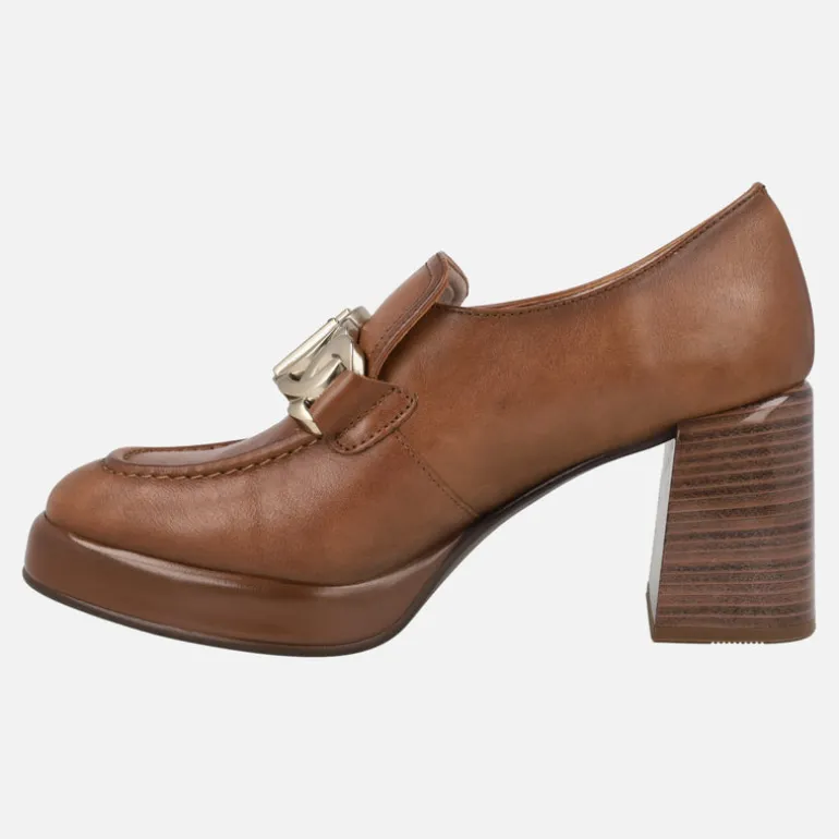 Mocasines de piel Tokio con tacón alto y plataforma