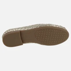 Mocasines de piel trenzada color oro