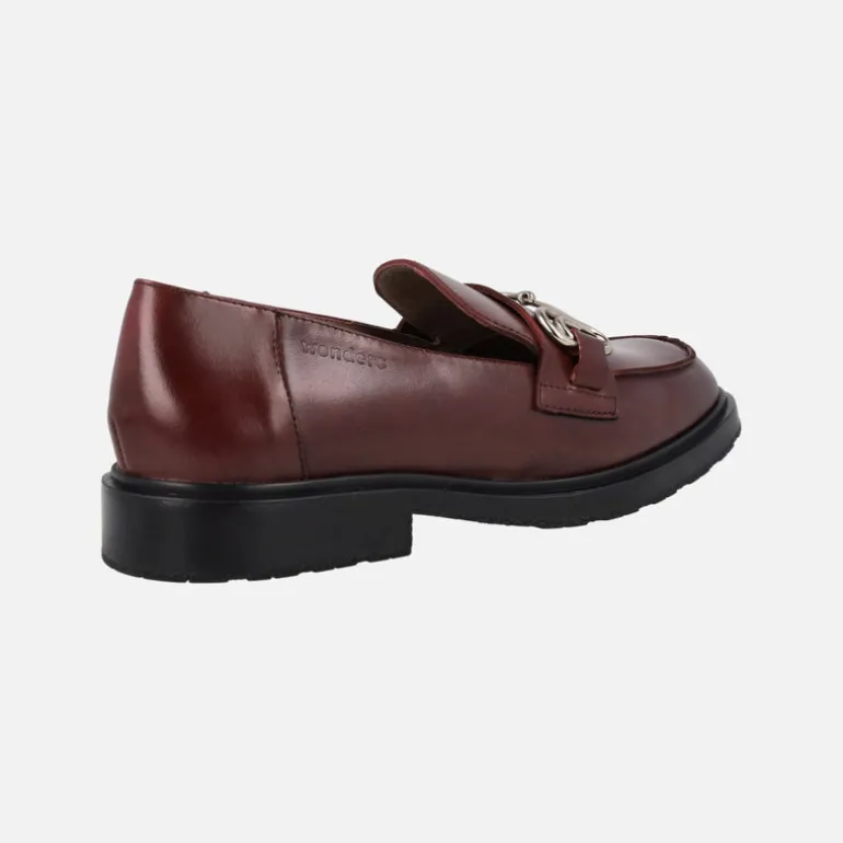 Mocasines de piel Wonders con adorno metálico