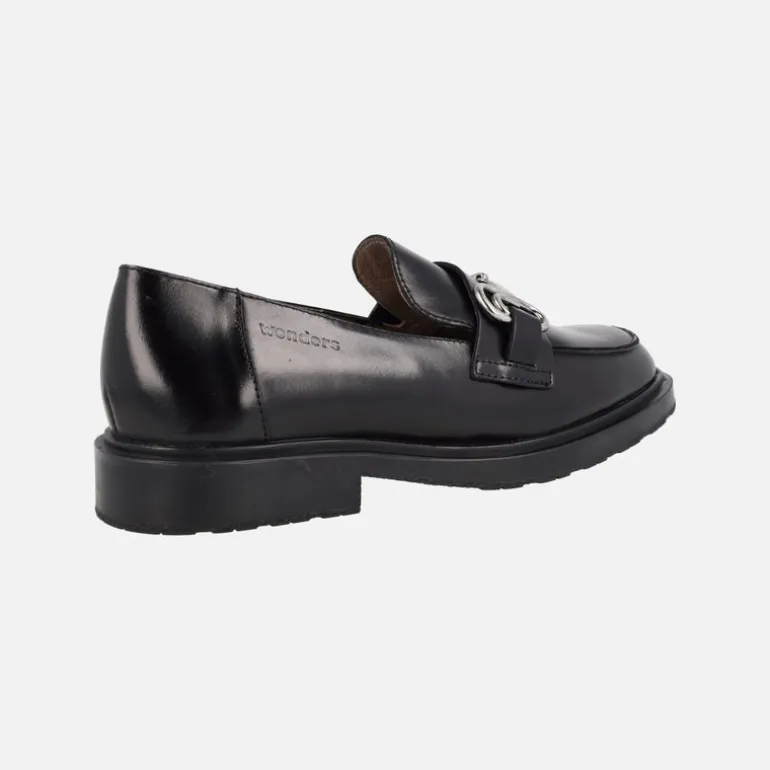 Mocasines de piel Wonders con adorno metálico