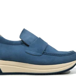 Mocasines de serraje con banda al empeine