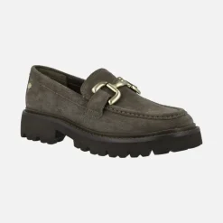 Mocasines de serraje con piso track y adorno Carmela