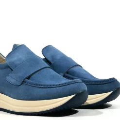 Mocasines de serraje con banda al empeine