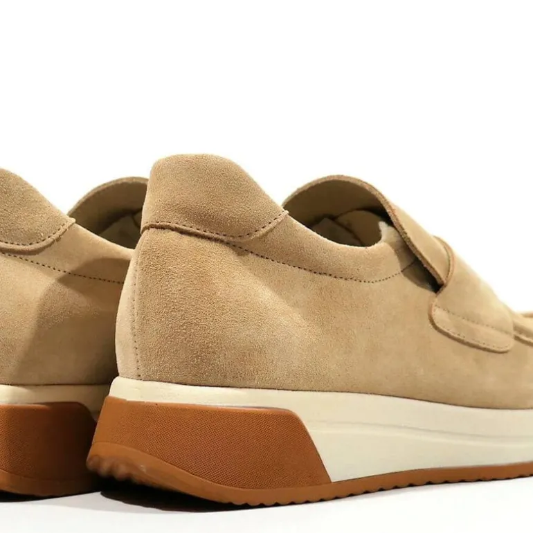 Mocasines de serraje con banda al empeine