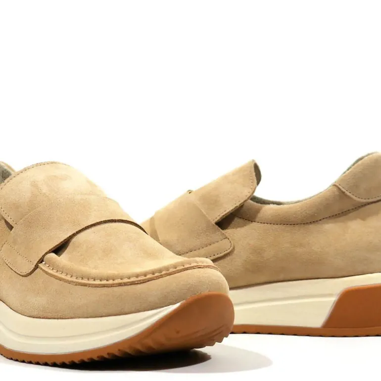 Mocasines de serraje con banda al empeine