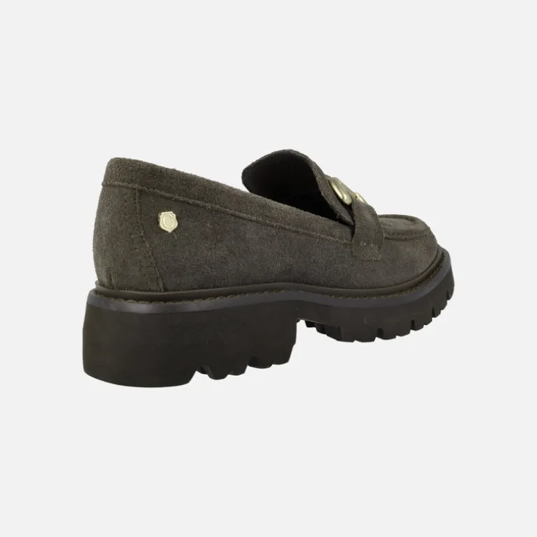 Mocasines de serraje con piso track y adorno Carmela