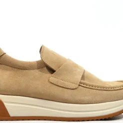 Mocasines de serraje con banda al empeine
