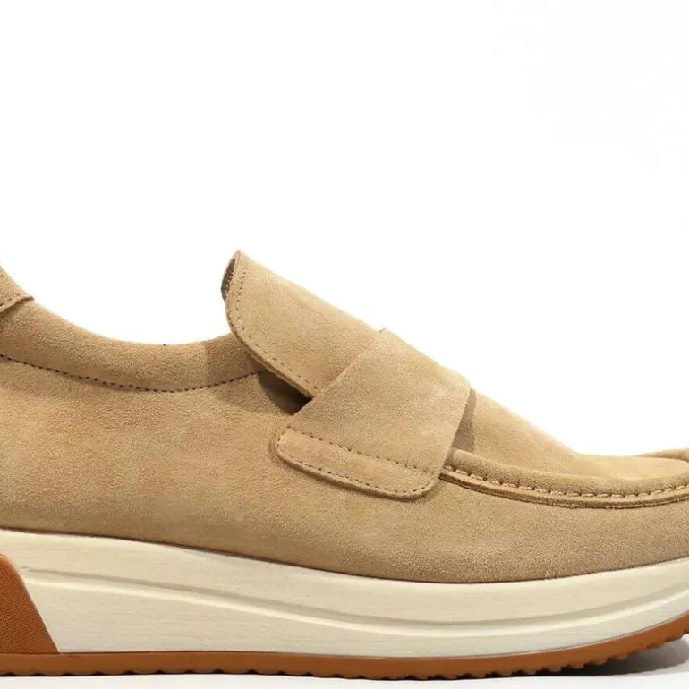 Mocasines de serraje con banda al empeine