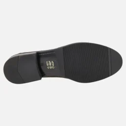Mocasines de serraje con adorno metálico dorado