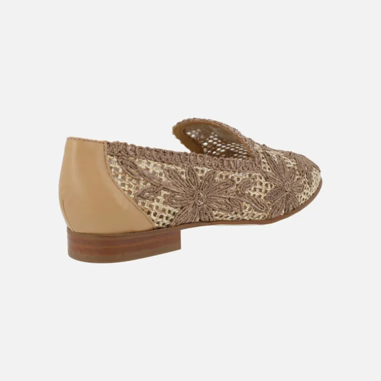 Mocasines de tejido trenzado con detalle de flores