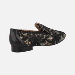 Mocasines de tejido trenzado con detalle de flores