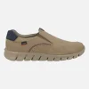 Mocasines deportivos Mazi en nobuck engrasado taupe