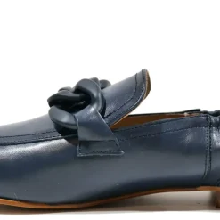 Mocasines Emma de piel con cadena