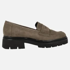 Mocasines en serraje con adorno de antifaz