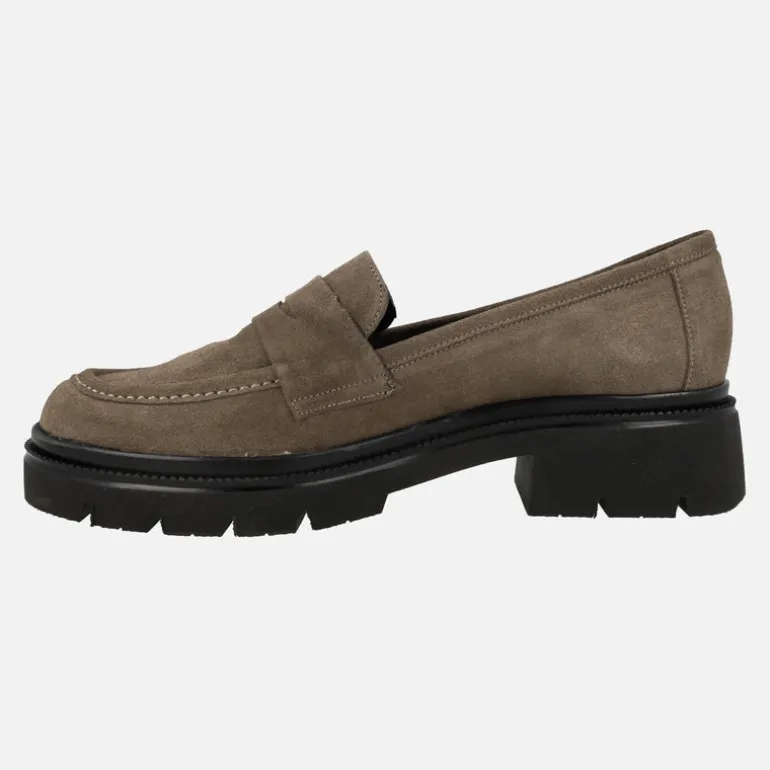 Mocasines en serraje con adorno de antifaz