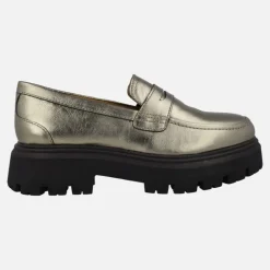 Mocasines Gioseppo Kabelvas en metalizado plomo con piso track