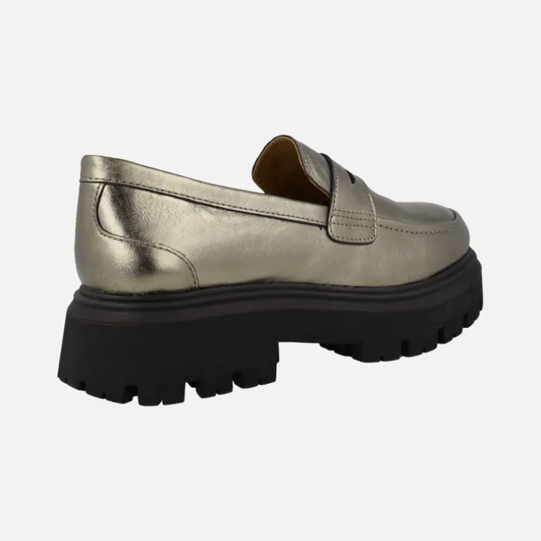 Mocasines Gioseppo Kabelvas en metalizado plomo con piso track