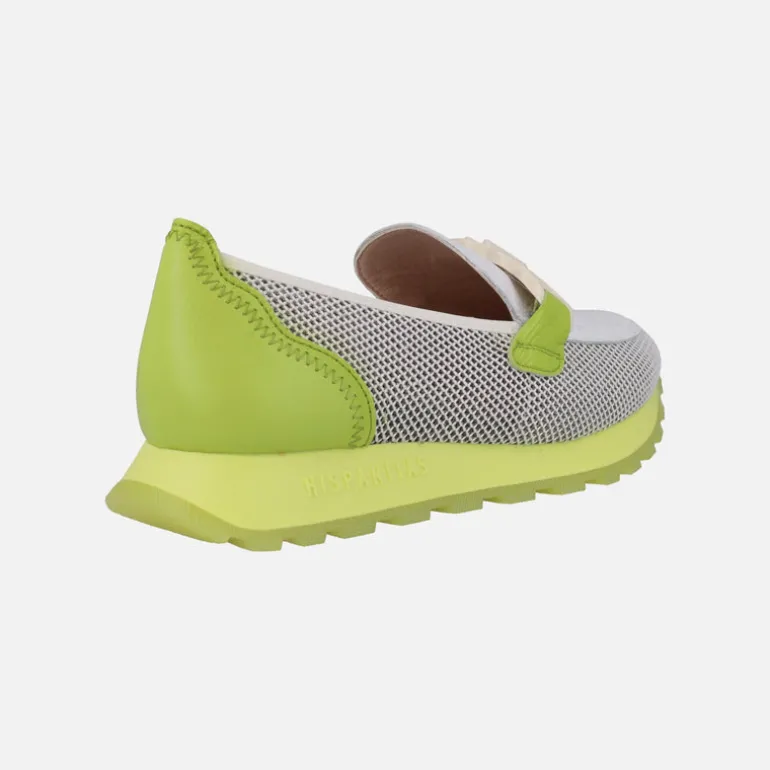 Mocasines Hispanitas sport en combinado de piel y rejilla
