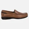 Mocasines marrones de piel para hombre Fluchos con piso Extralight