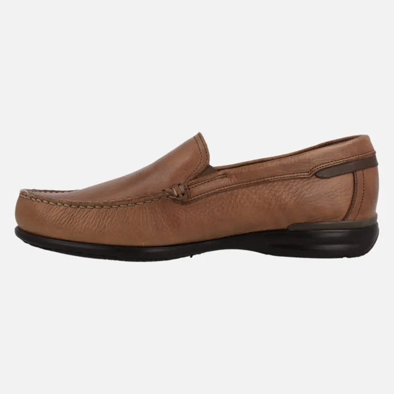 Mocasines marrones de piel para hombre Fluchos con piso Extralight