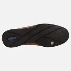 Mocasines marrones de piel para hombre Fluchos con piso Extralight