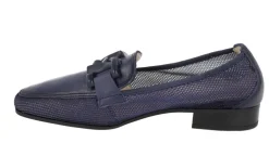 Mocasines multimaterial con adorno para mujer