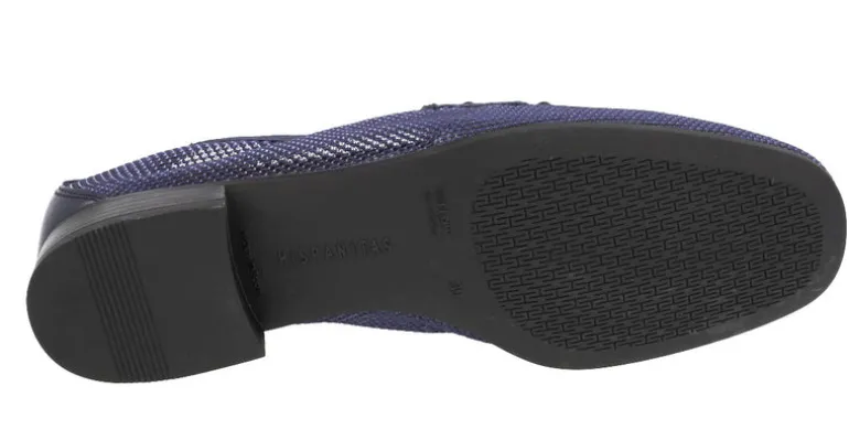 Mocasines multimaterial con adorno para mujer