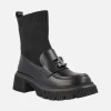 Mocasines negros con calcetín y piso track EXÉ