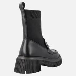 Mocasines negros con calcetín y piso track EXÉ