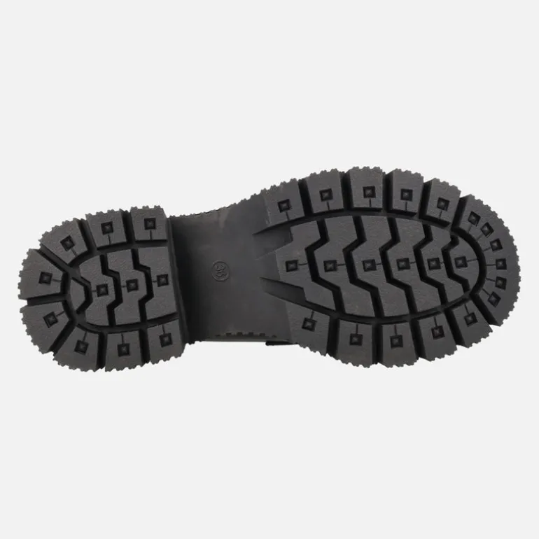 Mocasines negros con calcetín y piso track EXÉ