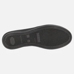 Mocasines negros confort con elásticos laterales Leyland