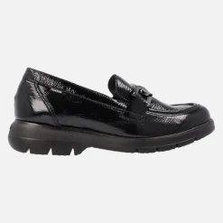Mocasines negros de charol para mujer Gladis F1794