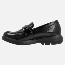 Mocasines negros de charol para mujer Gladis F1794