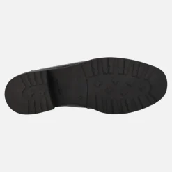 Mocasines negros de charol con adorno metálico