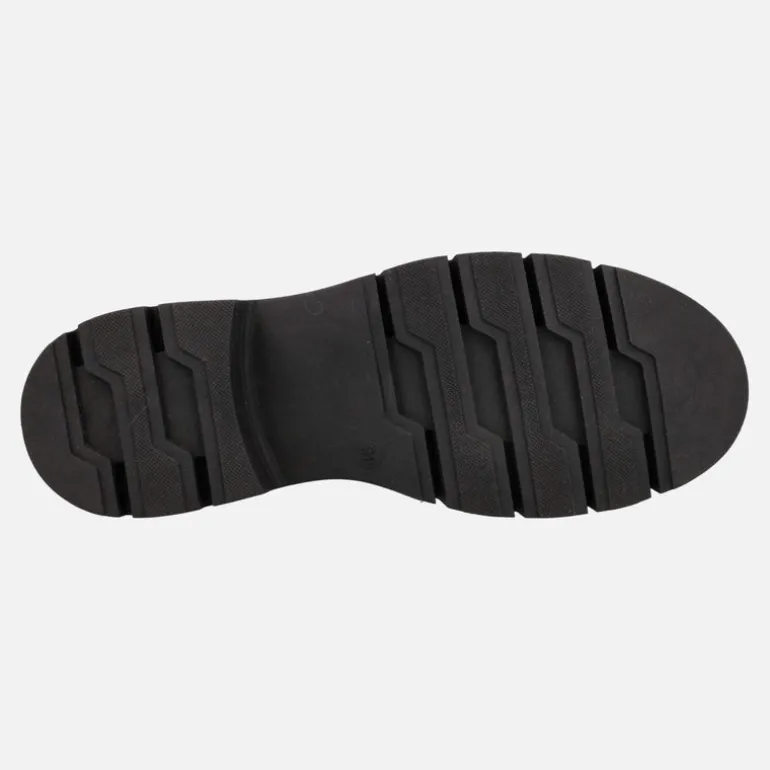 Mocasines negros de charol Bruselas con piso track