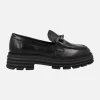 Mocasines negros de piel Noela con adorno metálico