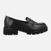 Mocasines negros de piel con antifaz