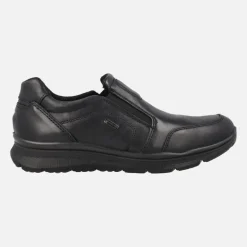 Mocasines negros de piel con elásticos y membrana Gore-tex