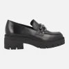Mocasines negros de piel Umbra con piso track y adorno metálico