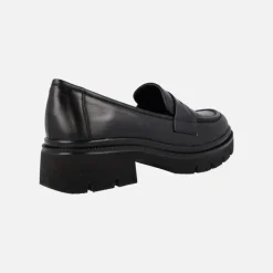 Mocasines negros de piel con antifaz