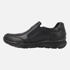 Mocasines negros de piel con elásticos y membrana Gore-tex